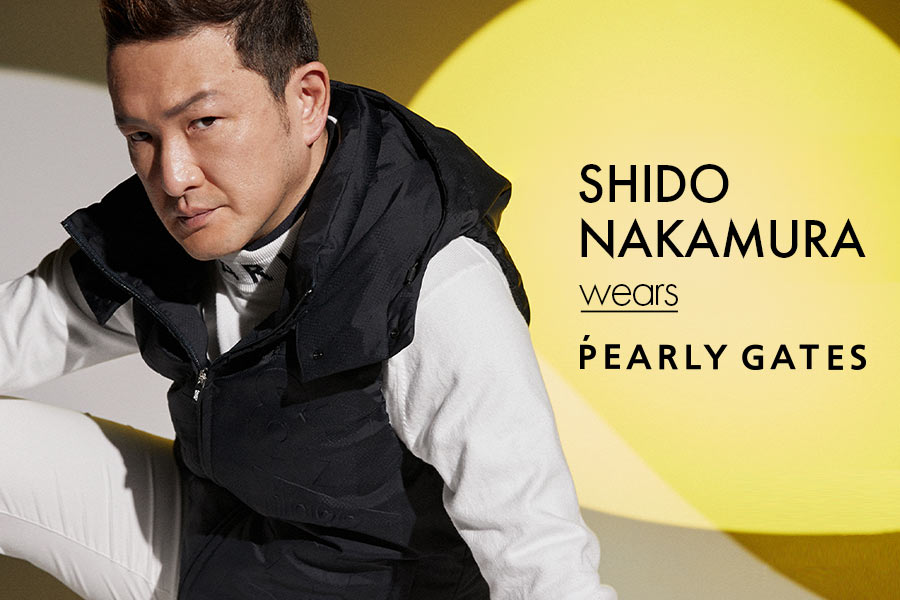 SHIDO NAKAMURA wears PEARLY GATES